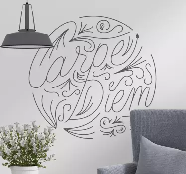 Naklejka na ścianę "Carpe diem" - TenStickers
