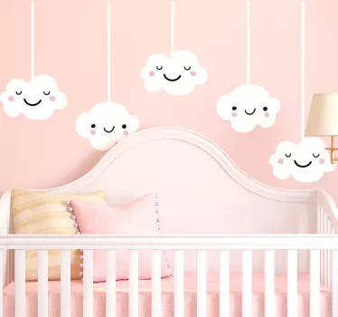 Zestaw 5 naklejek Chmury - TenStickers