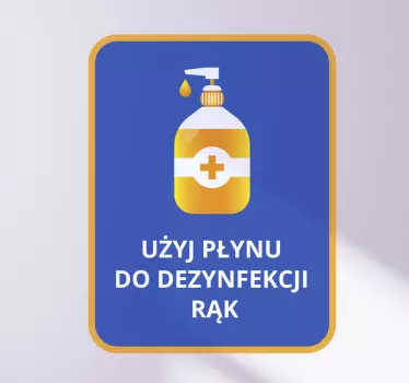 Naklejka na ścianę covid-19 Dezynfekcja rąk - TenStickers