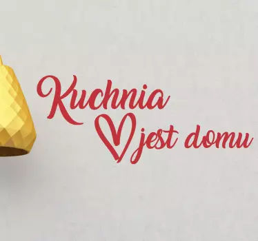Naklejka na ścianę cytat Kuchnia jest sercem domu - TenStickers
