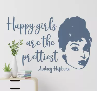 Naklejka na ścianę cytaty motywacyjne Audrey Hepburn - TenStickers