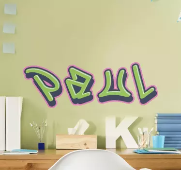 Naklejka na ścianę cytaty motywacyjne kolorowe imię - TenStickers