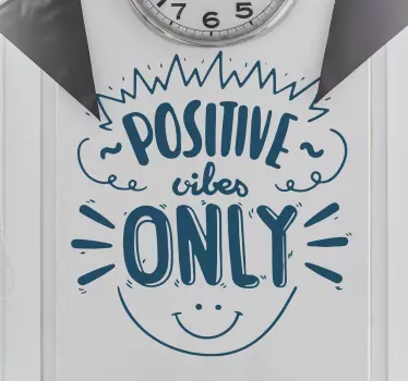 Naklejka na ścianę cytaty motywacyjne positive vibes - TenStickers