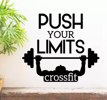 Naklejka na ścianę cytaty motywacyjne Siłownia crossfit - TenStickers