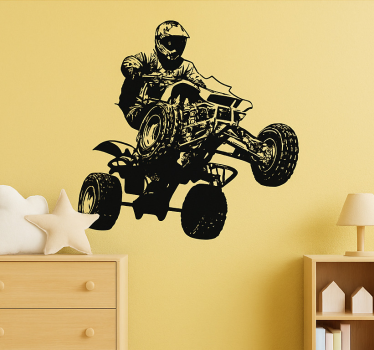 Naklejka na ścianę dla dzieci ekstremalny quad - TenStickers