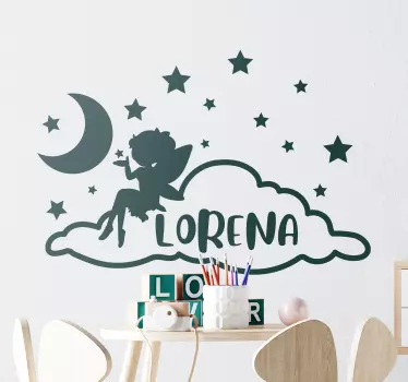 Naklejka na ścianę dla dzieci mała wróżka w nocy - TenStickers