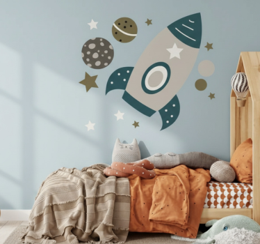 Naklejka na ścianę dla dzieci mural kosmiczny - TenStickers