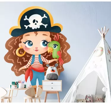 Naklejka na ścianę dla dzieci piratka - TenStickers