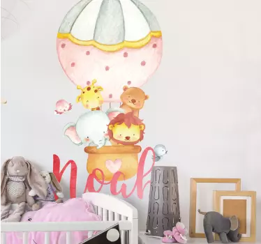 Naklejka na ścianę dla dzieci przygoda z balonami - TenStickers