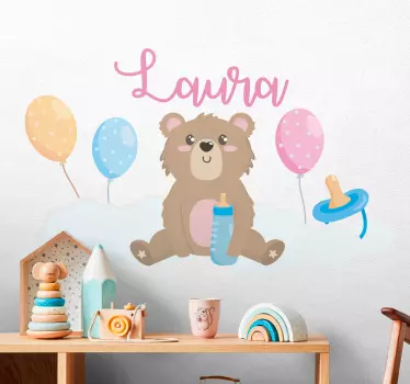 Naklejka na ścianę dla dzieci słodki miś - TenStickers