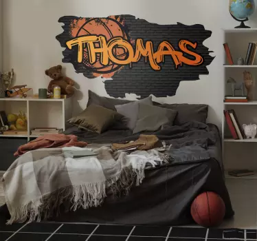 Naklejka na ścianę dla dzieci w stylu graffiti koszykarskim - TenStickers