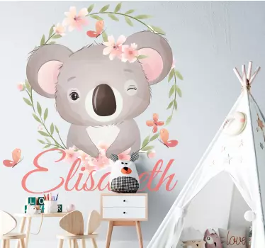 Naklejka na ścianę dla dzieci z uroczą ilustracją koali - TenStickers