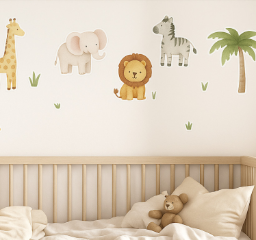 Naklejka na ścianę dla dzieci zestaw boho dżungla - TenStickers