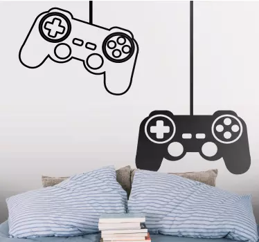 Naklejka na ścianę dla chłopca joysticki - TenStickers