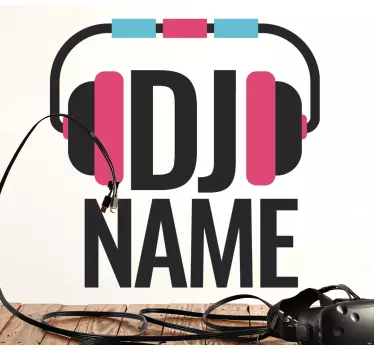 naklejka na ścianę dla młodzieży Logo muzyki dj - TenStickers