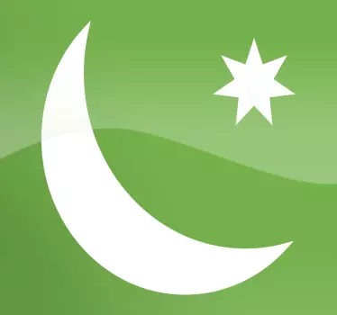 Naklejka na ścianę sylwetka arabski księżyc - TenStickers