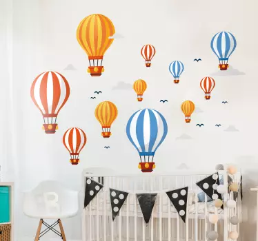 Naklejka na ścianę dla dzieci kolorowe balony - TenStickers