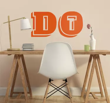 Naklejka na ścianę cytaty motywacyjne retro Do It - TenStickers