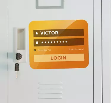 Naklejka Login na drzwi - TenStickers