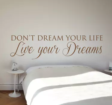 Naklejka na ścianę dream & live - TenStickers