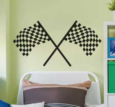 Naklejka na ścianę flagi wyścigowe - TenStickers