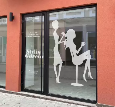 Naklejka na ścianę fryzjer - TenStickers