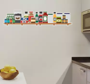 Naklejka do kuchni kolorowe garnki - TenStickers