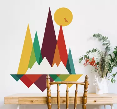 Naklejka na ścianę geometryczne góry - TenStickers