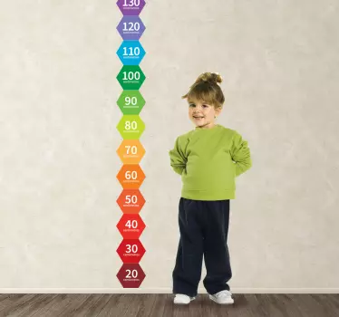 Naklejka na ścianę gometryczna miarka - TenStickers