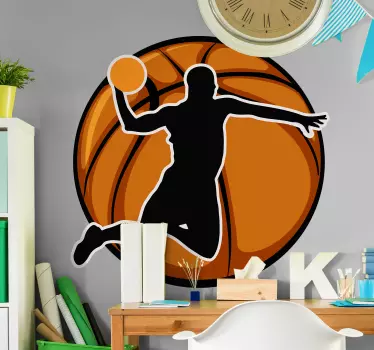Naklejka ścienna Gracz koszykówki - TenStickers