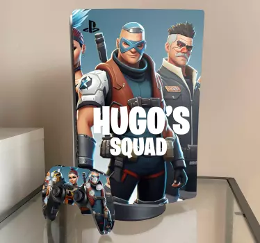 Naklejka na ps5 hugo's squad - TenStickers