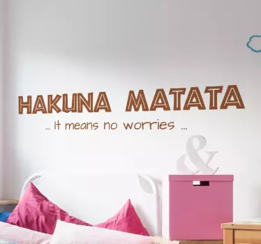 Naklejka na ścianę Hakuna Matata - TenStickers