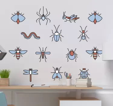 Naklejka na ścianę insekty insekty owady zwierzęta - TenStickers