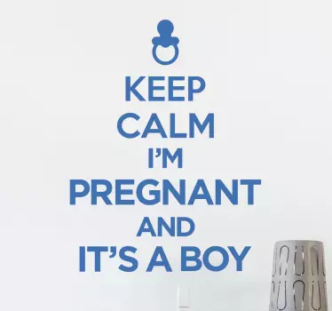 Naklejka na ścianę Keep Calm I'm pregnant - TenStickers