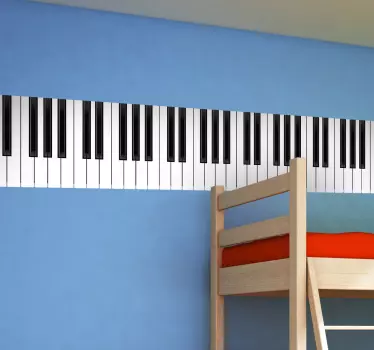 Naklejka na ścianę klawiatura pianino - TenStickers