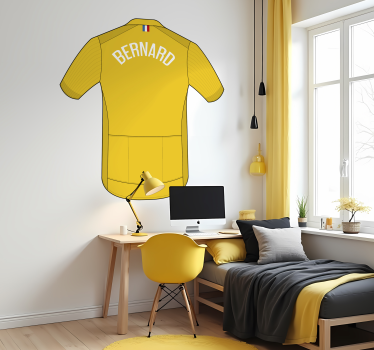 Naklejka na ścianę kolarze żółta maillot - TenStickers