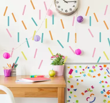 Naklejka na ścianę kolorowe konfetti - TenStickers