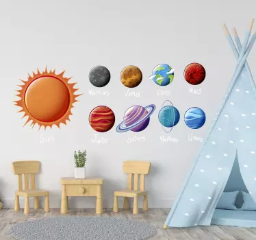 Naklejka na ścianę kosmos Układ słoneczny - TenStickers