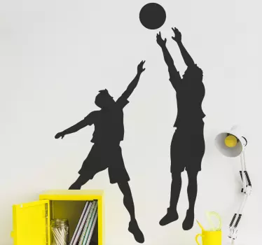 Naklejka na ścianę koszykówka dwóch graczy - TenStickers