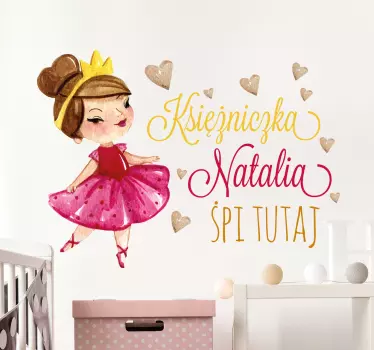 Naklejka na ścianę mała Księżniczka - TenStickers