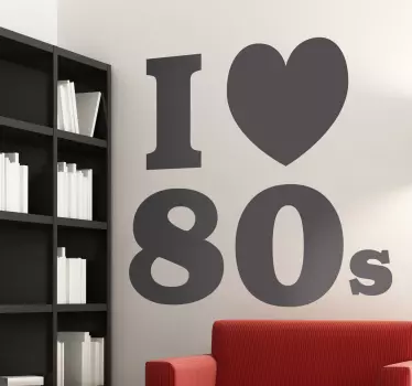 Naklejka na ścianę lata 80-te - TenStickers