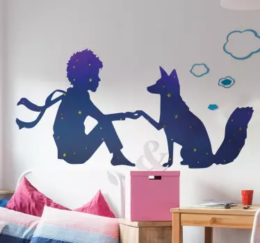 Naklejka na ścianę - Mały Książę i Lis - TenStickers