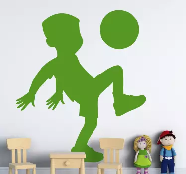 Naklejka na ścianę Mały piłkarz - TenStickers