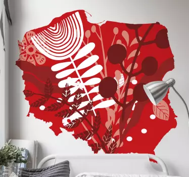 Naklejka na ścianę mapa świata Polska ludowa - TenStickers
