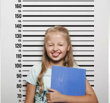 Naklejka na ścianę miarka paski więzienne - TenStickers