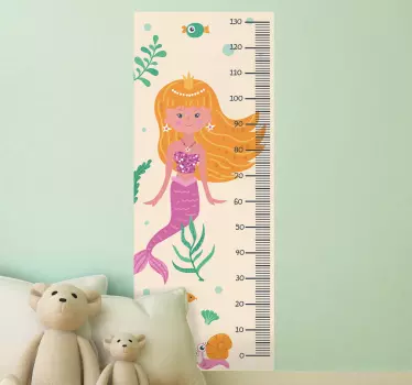 Naklejka na ścianę miarka syrenki - TenStickers