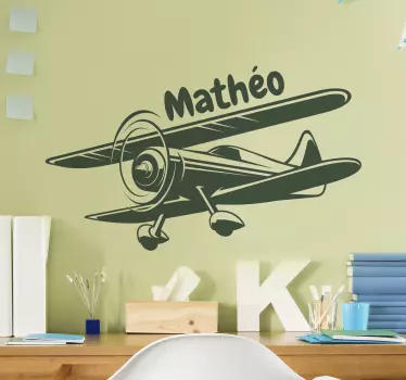 Naklejka na ścianę miejsca dekoracja zabytkowego samolotu - TenStickers