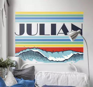 Naklejka na ścianę miejsca fale oceanu na zamówienie - TenStickers