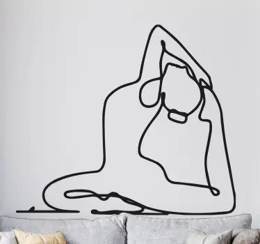 Naklejka na ścianę Minimalistyczna gimnastyczka - TenStickers