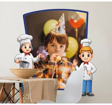 Naklejka na ścianę moda ilustracje postaci kucharzy - TenStickers